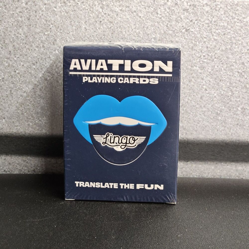 Lingo Aviation Playing Cards Deck 52 Pilot Slang Terms New Sealed Fun Gift